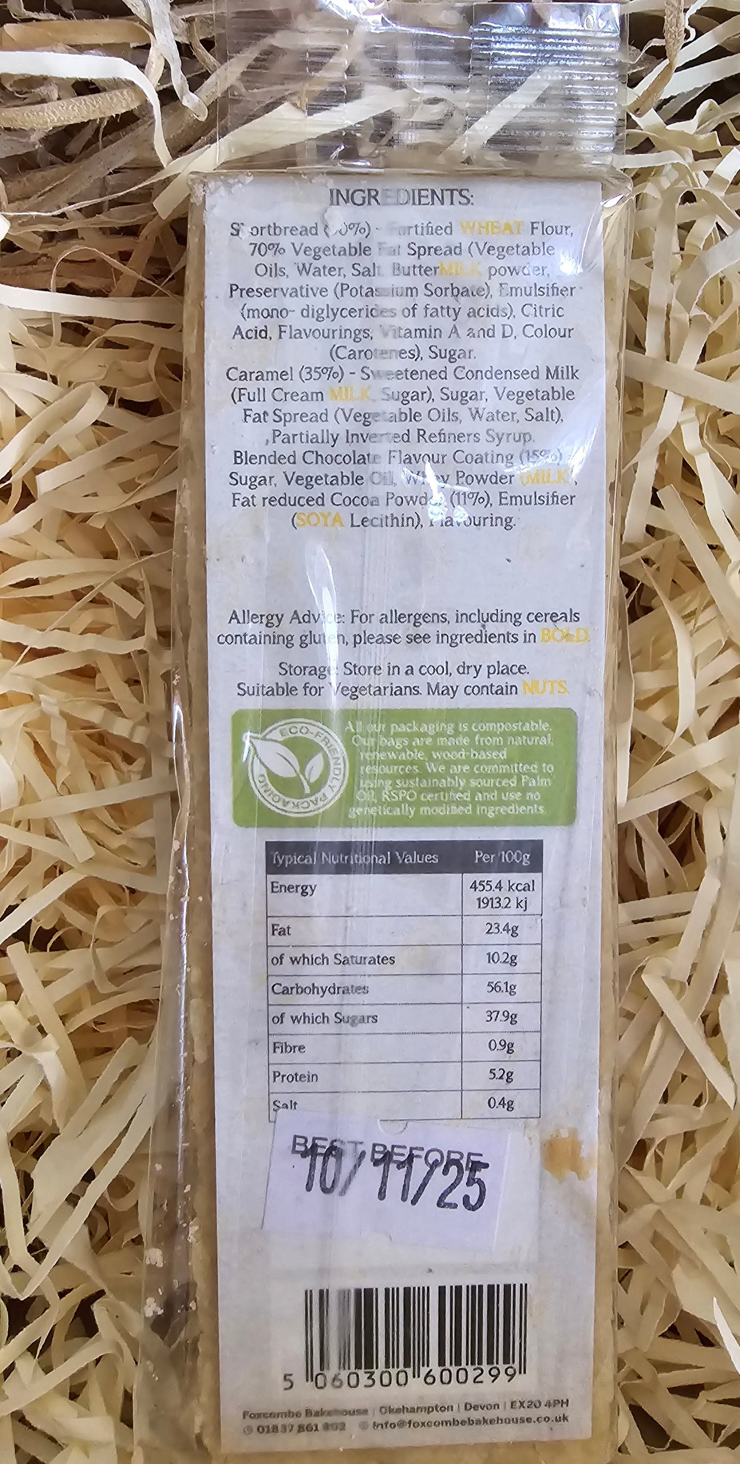 Caramel Shortbread bar (70g)