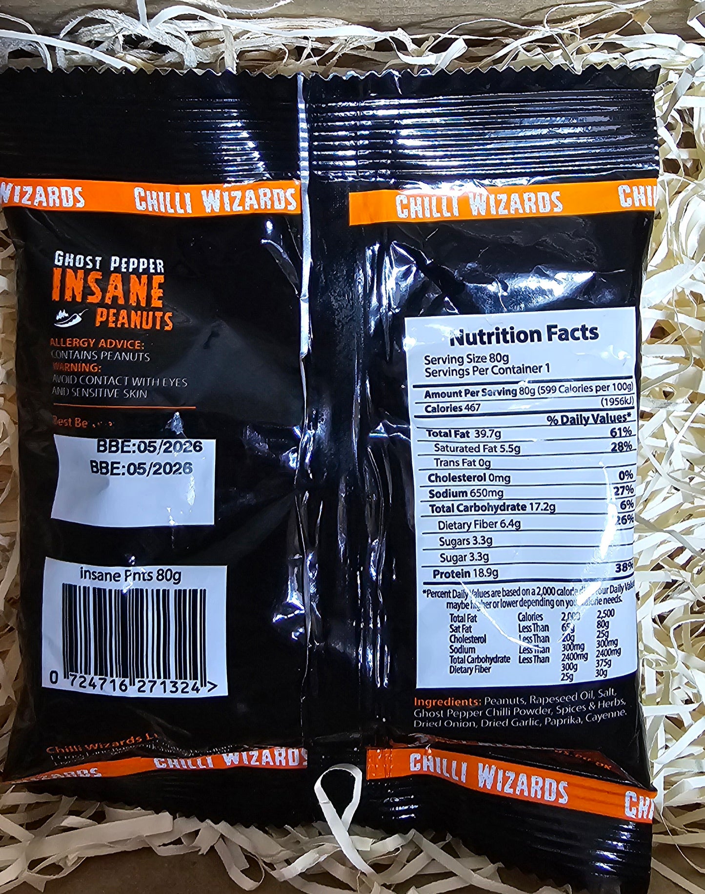 Insane Ghost Pepper Peanuts (80g)