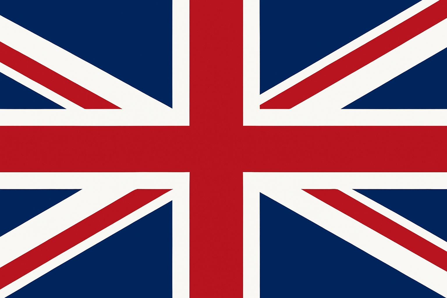 a flat 2d image of the coloured union jack