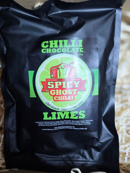Spicy Ghost Chilli Chocolate Limes – 100g